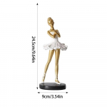 Vaikust k&auml;sit&ouml;&ouml; Balleti t&uuml;druku kaunistused K&auml;sitsi maalitud Baleriini kujukesed P&otilde;hjamaade stiilis K&otilde;rgekvaliteediline Abstraktse kunsti skulptuur