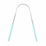 Roostevabast terasest keelepuhastaja kaabits suuhoolduseks halva hinge&otilde;hu p&uuml;hkija tervisekaitsevahend roheline