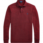 Polo Ralph Lauren tikitud ponilogo pikkade varrukatega polo s&auml;rk meestele topid Burgundia 710680790-023 S