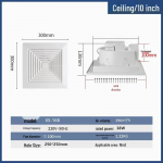 Lakke paigaldatav vaikne ventilatsiooniventilaator k&ouml;&ouml;ki ja vannituppa