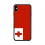 Coque iPhone - Mitmev&auml;rviline - Drapeau Tonga - Souple - TPU - Disain Vertical