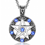 Pentagramm Pentacle Saatanlik Saatan Kurat Okultne Maagia Deemon Goth Rock Unisex &Uuml;leloomulik Kaelakee Ripats Vintage Kaitse N&otilde;id Talisman Tervise Ehted onesize