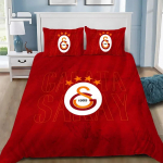 Galatasaray 3D Prinditud Voodipesukomplekt, Logo Jalgpalliklubi Tekikott Padjap&uuml;&uuml;rid T&auml;iskasvanud T&uuml;drukule Poisile Kingitus, S&uuml;nnip&auml;evakink 135x200cm