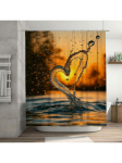 3D Vee S&uuml;da Du&scaron;ikardin | Romantiline P&auml;ikeseloojang Vannitoa Dekoratsioon 90X180cm