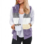 Naiste avara pl&uuml;&uuml;svestiga mitmev&auml;rviline varrukateta lukuga vest XL