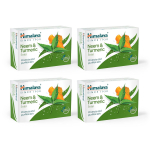 Himalaya Neem & Kurkum Seep 75g x 4 T&uuml;kki | Antibakteriaalne Nahahooldusseep Selgele, Tervisele Kasulikule, Aknele Kalduvale Nahale