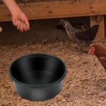 Rubber feed Pan 4L Multipurpose Round Dog Bowl Farm Animal Feeding for Chicken Cats Livestock