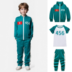 3 tk/komplekt Laste Korea Filmim&auml;ngu Prindiga Pikkade Varrukate Jakk T-s&auml;rk P&uuml;ksid Komplekt Poistele T&uuml;drukutele Laste Halloweeni Cosplay Kost&uuml;&uuml;m 110