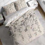 Jaapani bambuslinnud tekikott komplekt padjap&uuml;&uuml;ridega, Hiina botaaniline lilleline looduslik tekkikate, &Uuml;heinimese, Kaheinimese, T&auml;ism&otilde;&otilde;dus, Kuninganna, Kuninga AU King 240x210cm