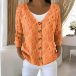 Naiste moe pikkade varrukatega j&otilde;ululumememm, lumehelvestega tr&uuml;kiga jope kardigan M