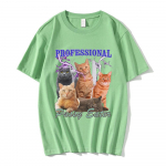 Professionaalne Pussy Eater Funny Cat Lover T-s&auml;rk Meeste r&otilde;ivad Moodsad T-s&auml;rgid Puuvillased vabaaja suurte l&uuml;hikeste varrukatega T-s&auml;rgid 4XL