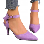 Kingad naistele 2024 Br&auml;nd Pandlaga Rihm Naiste K&otilde;rged Kontsad Mood &Uuml;hev&auml;rvilised Kontori- ja Karj&auml;&auml;ri Seksikad Terava Ninaga Kontsad Naised Zapatos 43 lilla