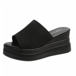 Punased valged sussid kiilukontsad Naiste sandaalid platvorm kiilud kingad Naiste suvesandaalid rannasandaalid k&otilde;rge platvormiga sussid 34