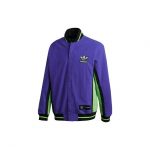 Adidas Originals Kolmeleheline Tikitud Logo Kahepoolne Seisukrae Jakk Meeste &Uuml;ler&otilde;ivad Lilla FT6039 M