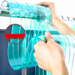 Kvaliteetne l&auml;bipaistev PVC uksekardin - S&auml;&auml;sekindel, pehme vahesein kliimaseadmele, koju, poodi v&otilde;i varjuks. 2.0m Height