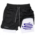 Kamuflaaž Kreeka Lipp Muay Thai Kick poksi l&uuml;hikesed p&uuml;ksid Mehed Naised Unisex Vabaaja Spordir&otilde;ivad Kahekihiline Kiiresti kuivav Treening Sport J&otilde;usaal Fitness Treenimine M