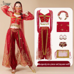 Printsess Jasmiini k&otilde;hutantsu kost&uuml;&uuml;m - Eksootiline India stiilis esinemiskomplekt t&auml;iskasvanutele Medium