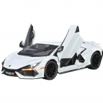 Simulatsioon 1/24 Lambo Revuelto Sulamist Superauto Mudel Heli Valgus Kollektiivne Miniatuurne Auto Lapsed Poiss Valatud M&auml;nguauto valge