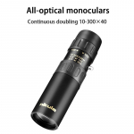 T&auml;ismetallist mudel 10-300X40 pideva suumiga HD Bak4 t&auml;isoptiline monokulaarne mobiiltelefoni fotobinoklid