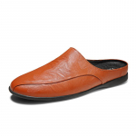 Itaalia poolkingad Meestele Ehtne Nahk Penny Loafers Luksusbr&auml;nd Suvine K&auml;sit&ouml;&ouml; Hingavad Slip-on Kingad Meeste Sussid Must 38 pruun