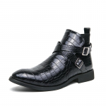 Moemargi Men's Best-selling Winter High Top Shoes for Work Wear Retro Pointed Men's Business Short Boots Free Delivery 45 must