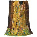 Gustav Klimt Suudlus Kootud Tekk Fliisist Abstraktne Freyas Art &Uuml;lisoojad Visketekid Voodi Magamistoa Tekk 30x40in