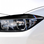 2TK s&uuml;sinikkiust auto esitulede kulmude lambiriba dekoratiivsed kleebised BMW 3. seeria F30 2013-15 v&auml;lisk&uuml;ljele C