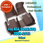 Car Floor Mats For Kia Sorento 2009 2010 2011 2012 auto Foot Pads Automobile Carpet Cover interior accessories 1PC only-BLACK-BLACK
