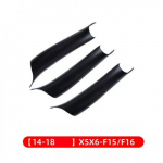 3 tk 2014-2018 BMW X5 X6 F15 F16 Siseukse k&auml;epide K&auml;etugi T&otilde;mmatav Liistukate must