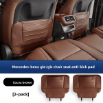 Leather seat anti-kick pad for Mercedes 20-2025 GLE W167 350 v167 coupe gls x167 450 500e 350d 53 amg trim accessories Cocoa Brown 2pcs