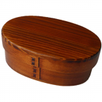 Wakacho Magewappa Bento Suri Urushi karp, V&auml;ike, Ovaalne, &Uuml;hekorruseline, Lakitud, Mahutavus ca. 500ml, Pruun, 03SSU-A