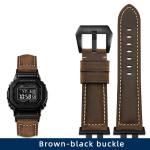 Klassikaline Retro Ehtne Nahkrihm CrazyHorse Nahast Casio G-SHOCK GMW-B5000 35. aastap&auml;eva seeria jaoks Muudetud stiil Meeste k&auml;ekell 5000mm black