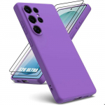 Coque Silicone - BOOLING - pour Samsung Galaxy S26 Ultra - Slim Souple - 2 Verres Tremp&eacute;s - Violet lilla