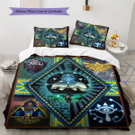 Zelda Legend Muster Voodipesu Tekikott Komplekt Tekikott Padjap&uuml;&uuml;r Kodu Kaunistus Kingitus (1 * tekikott + 2 * padjap&uuml;&uuml;ri, ilma s&uuml;damikuta) 135x200cm gray