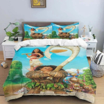 Moana Maui Meri 3D Prinditud Voodipesukomplekt Kuninganna Kuninga Suurus Tekikoti Komplekt Tekikoti Kate Padjap&uuml;&uuml;rikomplekt Kodutekstiil Kingitus AU Single(140*210cm)3pcs