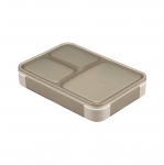 CB JAPAN Foodman Bento 600ml Hall Kahekordse DSK karbiga, &Otilde;huke, Kaasaskantav, P&uuml;stiseisev, Mahutavus, Antibakteriaalne, Beež, Lekkimiskindel, Tihendus,