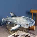 Elutruu Sinivaala Pehmem&auml;nguasi Sinised Mereloomad T&auml;idisega Kallistatav Hai Pehme Padi S&uuml;nnip&auml;evakingitus 60cm