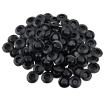 100pcs/Set Black Auto 1/2 Hole Flush Mount Plastic Body & Sheet Metal Plug Button Fit for Auveco 11746 14 to 26 Gauge Material black
