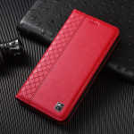 Napa ehtne nahast &uuml;mbris Apple iPhone 6 6S 7 8 X XS XR 11 12 13 14 15 16 16E Pro Max Plus Mini telefonile Rahakott &Uuml;mbrised iPhone 16E&Genuine Leather punane