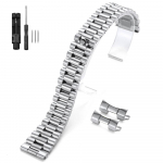 20mm 21mm 22mm Luksuslik Tahke Kellarihm 304L Roostevabast Terasest Kokkupandava Pandlaga K&auml;epael Rolex Meeste Naiste Kellatarvikutele 20mm h&otilde;be