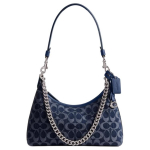 Coach Juliet 28 Klassikaline logo T&otilde;mblukuga kinnitus Kangast kandekott Crossbody &Otilde;lakott Suur Naiste kotid S&uuml;gavsinine Segatud v&auml;rvid CAM27-LHRHY Gift Box Set (Basic Set+Yellow Box)