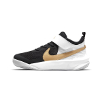 Nike Team Hustle D 10 PS Must Metallik Kuld Valge Fotonitol Laste Korvpallijalatsid CW6736-002 28 black