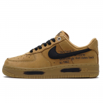 Nike Air Force 1 Black Oat Slip Resistant Abrasion Resistant Low top Skateboard Shoes Unisex Wheat CJ9179-200(Team645-) 36.5