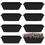 6 tk Ristk&uuml;likukujuline taimepott Ristk&uuml;likukujuline aknalillkast Istutusn&otilde;u 17 tolli Mustad &uuml;rdiistutuskastid alusega &Uuml;rdipotid toataimedele Suur Fl 6pcs