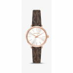 Michael Kors Pyper logo ja roosakuldse tooniga kell ja k&auml;ev&otilde;ru komplekt MK1036 pruun