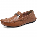 Uue Disainiga Meeste Vabaaja Nahast Kingad Suvised Meeste Mokassiinid K&auml;sit&ouml;&ouml;na Valmistatud Mokassiinid Mugavad Hingavad Slip-on Paadikingad Slip-on Korterkingad 38 pruun