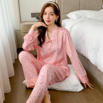 Naiste j&auml;&auml;siidist pidžaamad, pikkade varrukatega, lihtsad koduriided 2022. aasta uus k&otilde;rge tundetemperament, mida saab kulutada magamisriided M