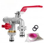 1/2'' Kahepealine Veekraan Aia Kastmine Aia Kastmisventiili L&uuml;liti Pesumasina Tarvik Keermega Sulam Valamukraan punane