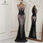 Seksikas s&uuml;gava V-kaelusega merineitsi &otilde;htukleidid Vestidos Formales Vestidos De Fiesta Robe De Soiree De Mariage L must
