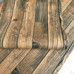 Retro kunstpuidust teraline koorimis- ja pulgatapeet, isekleepuv puidust plank-tapeedirull, eemaldatav vin&uuml;&uuml;list seinakate restorani jaoks 45x300cm